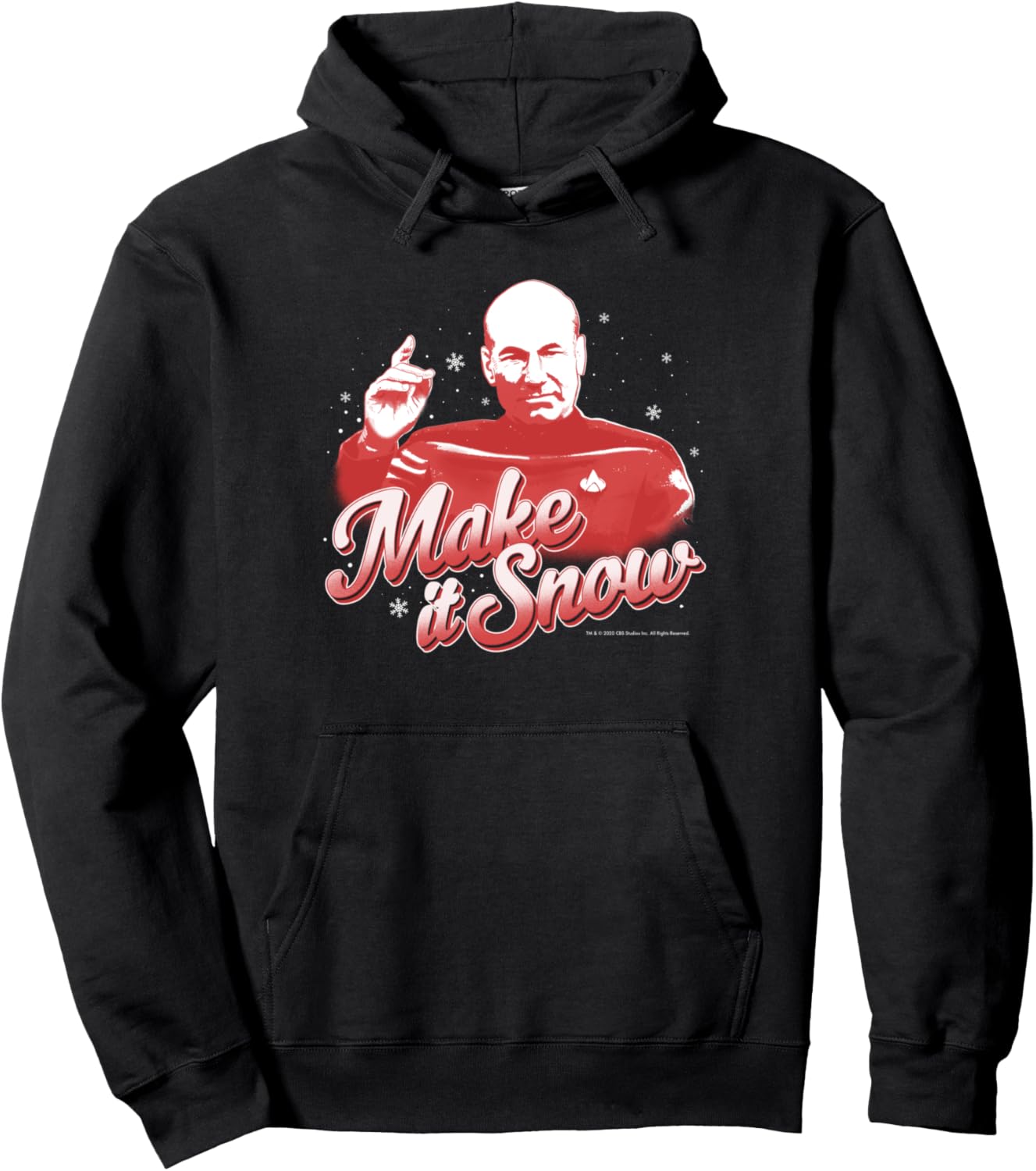

Рождественская толстовка Star Trek: The Next Generation Picard Make It Snow, черный
