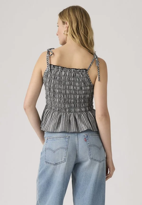 Блузка monaco sl Levi'S, Springtime Dobby Gingham Black And White Cotton — фото 3