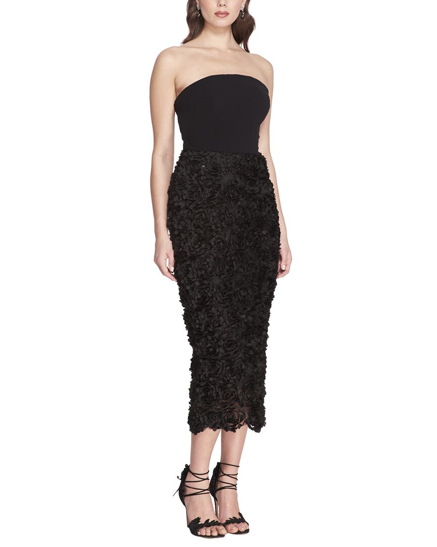 

Платье миди Marchesa Notte, черный