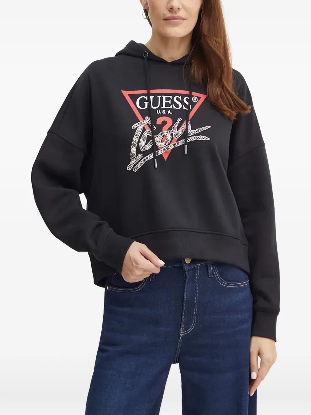 

Худи с графическим принтом Guess Usa, черный
