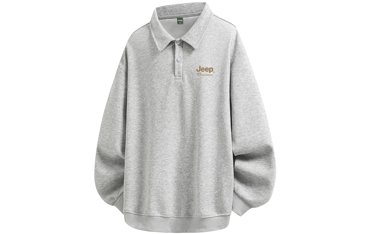 

Свитшот Unisex Lapel Moderate Heavyweight Jeep, светло-серый