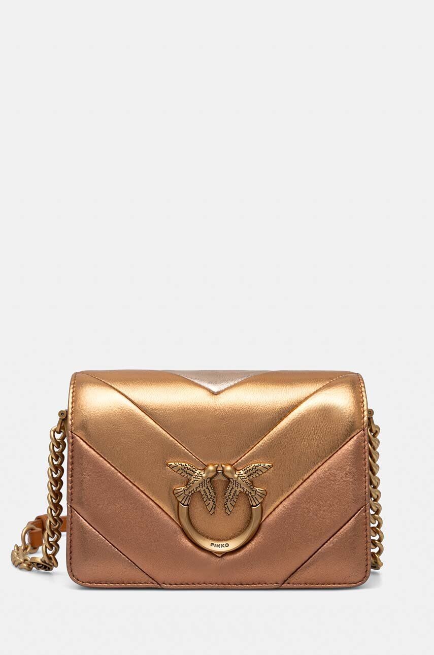 

Кожаная сумочка Pinko, золотой