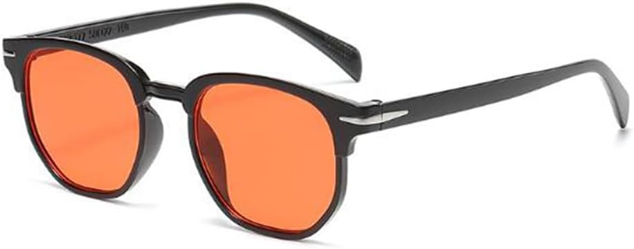 

Мужские и женские ретро-солнцезащитные очки овальной формы для уличных фотосессий, солнцезащитные очки для вождения, защита от ультрафиолета UV400 Weloveushop, Black Frame Transparent Red Flakes