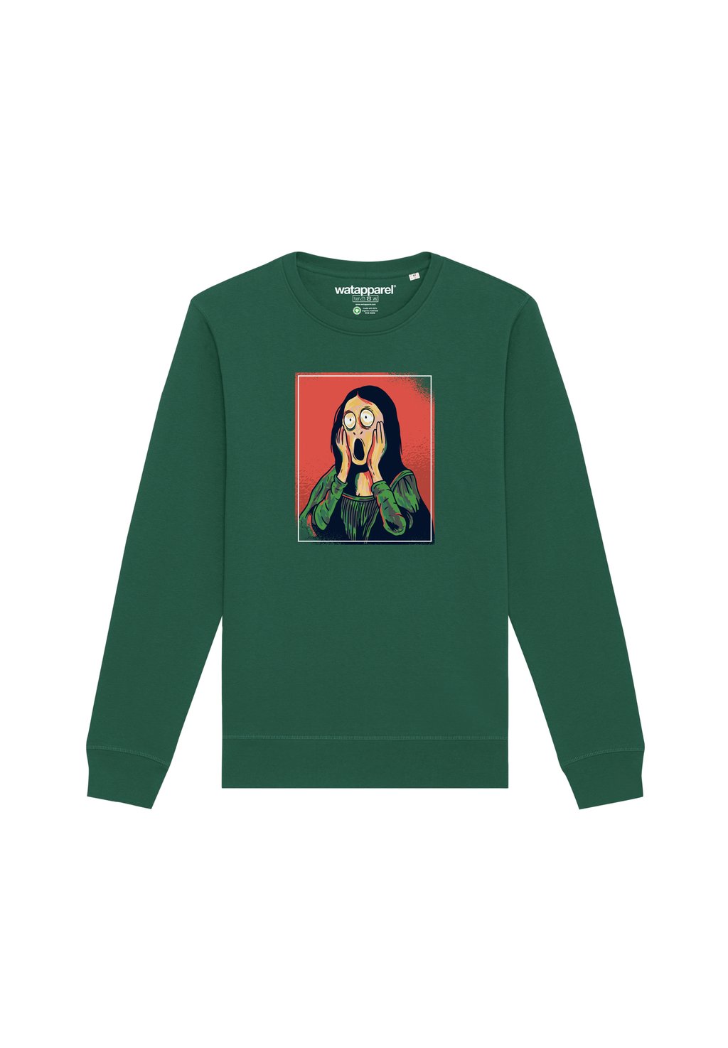 

Толстовка MONA LISA SCREAM watapparel, темно-зеленый