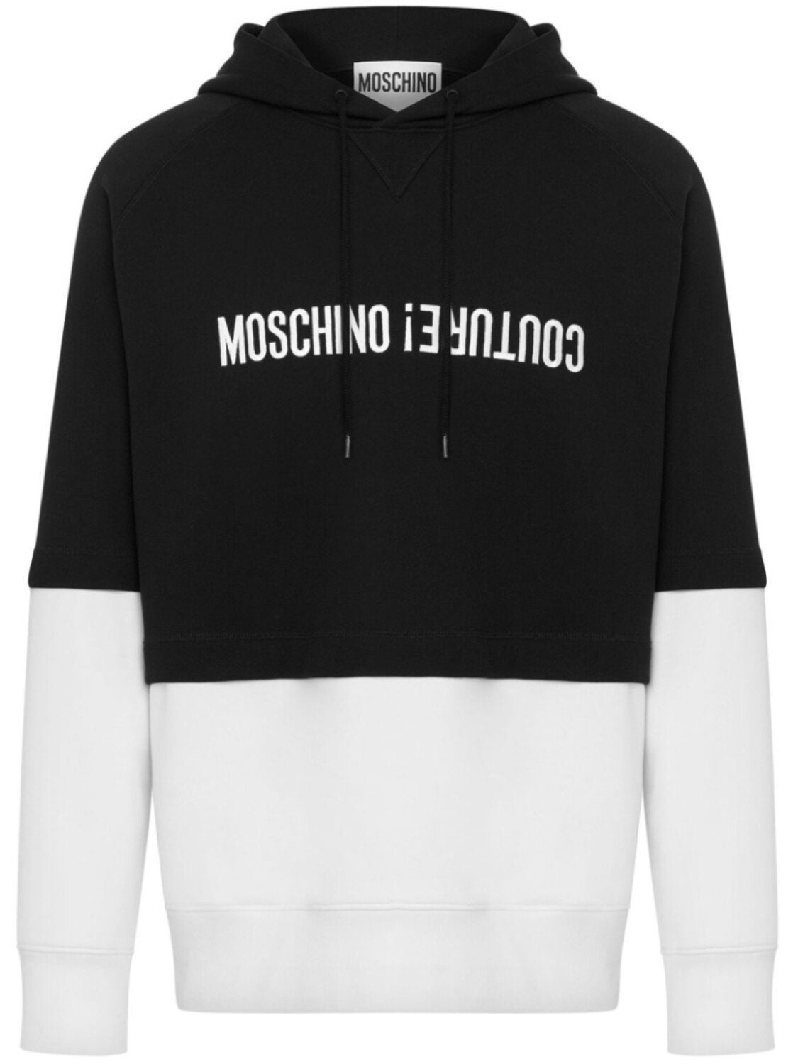 

Moschino худи в стиле колор-блок, черный