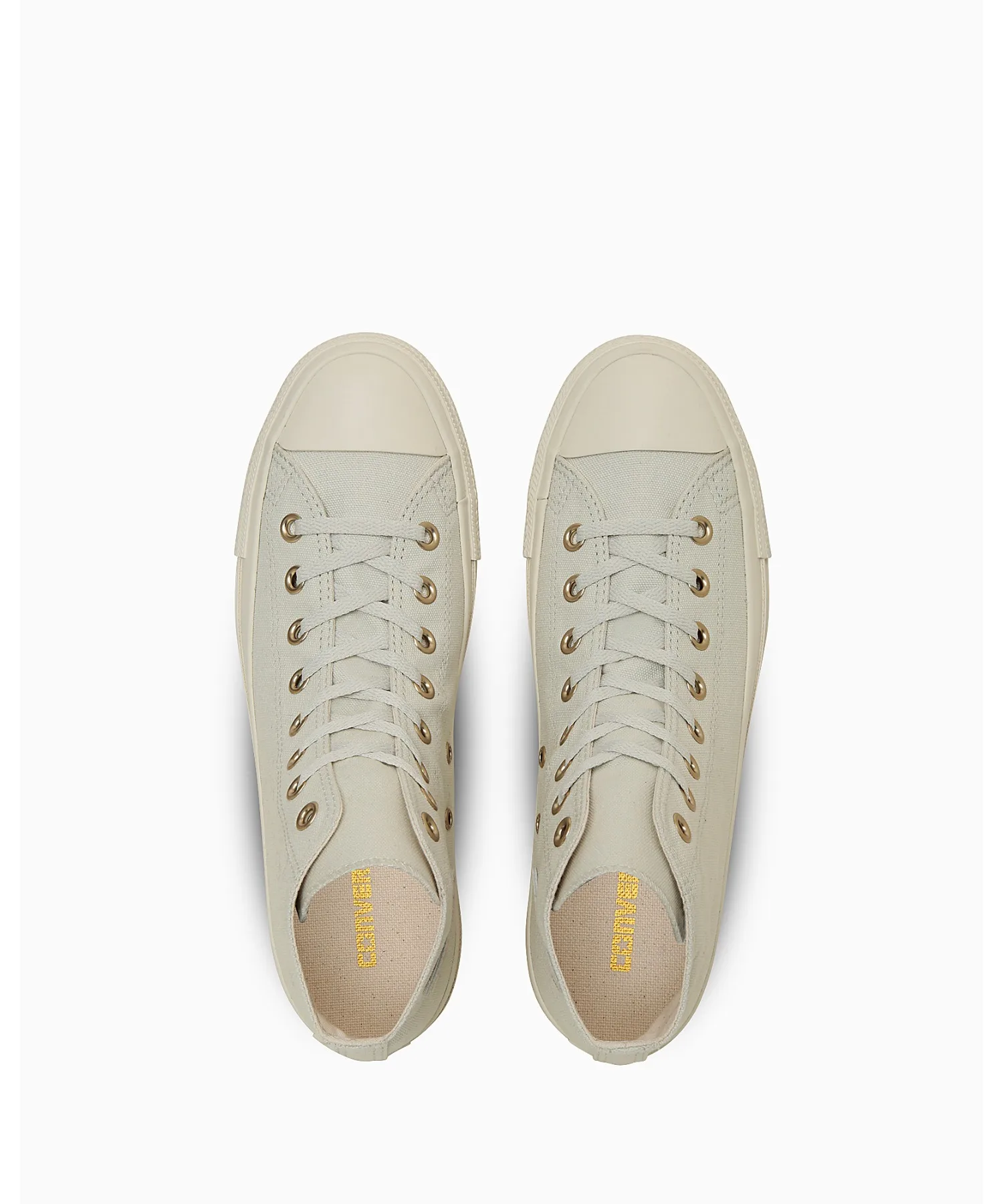 Кроссовки с золотым логотипом CONVERSE ALL STAR HI GOLDLOGOPATCH серые — фото 4