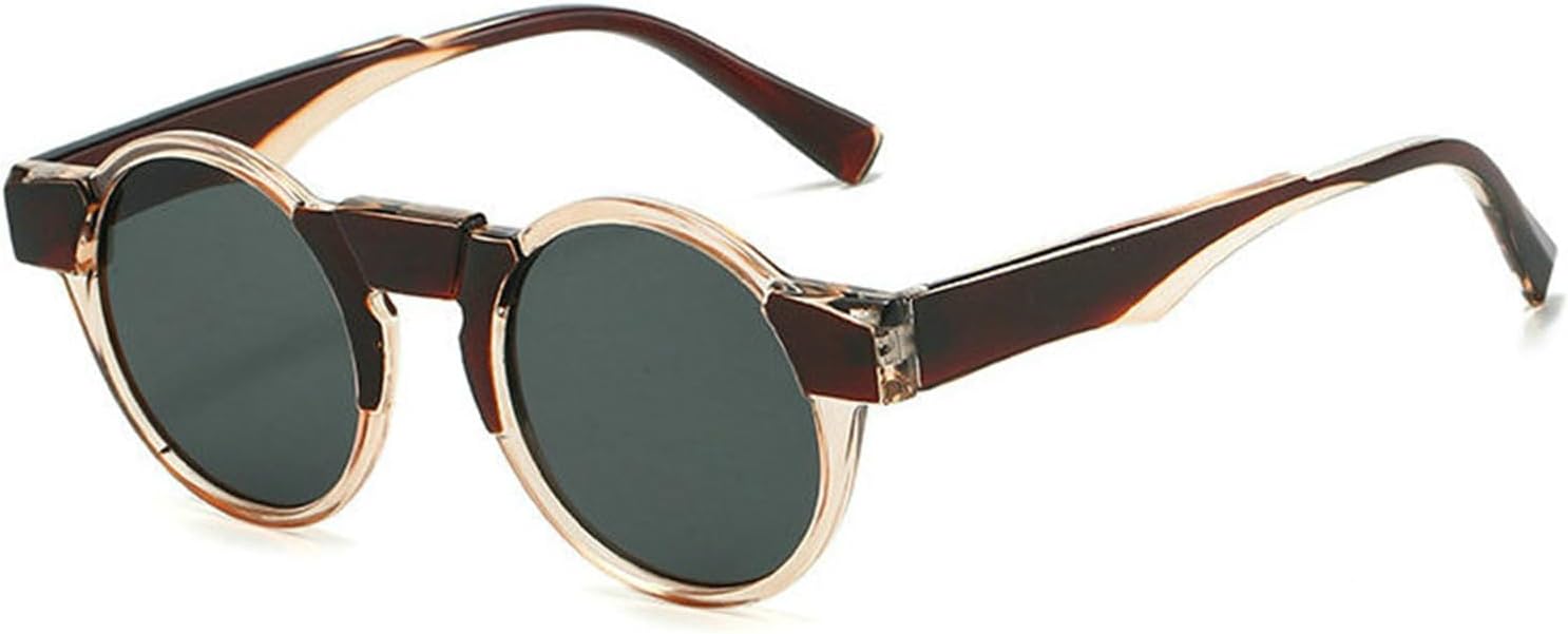 

Солнцезащитные очки Willochra Retro Small Round для женщин, модные, конфетных оттенков, защита от УФ-излучения UV400, для мужчин, трендовые, в стиле панк, черные и зеленые, C8