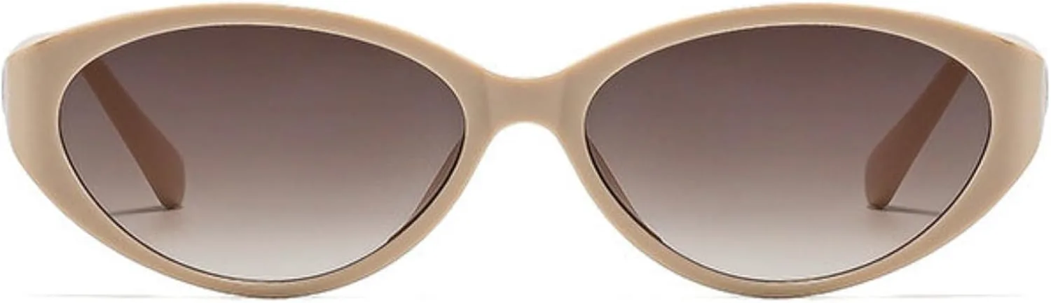 

Солнцезащитные очки Willochra Retro Oval Rivets для женщин, стильные, милые, в форме «кошачьего глаза», модные, винтажные, черные, с защитой от УФ-излучения UV400, C6