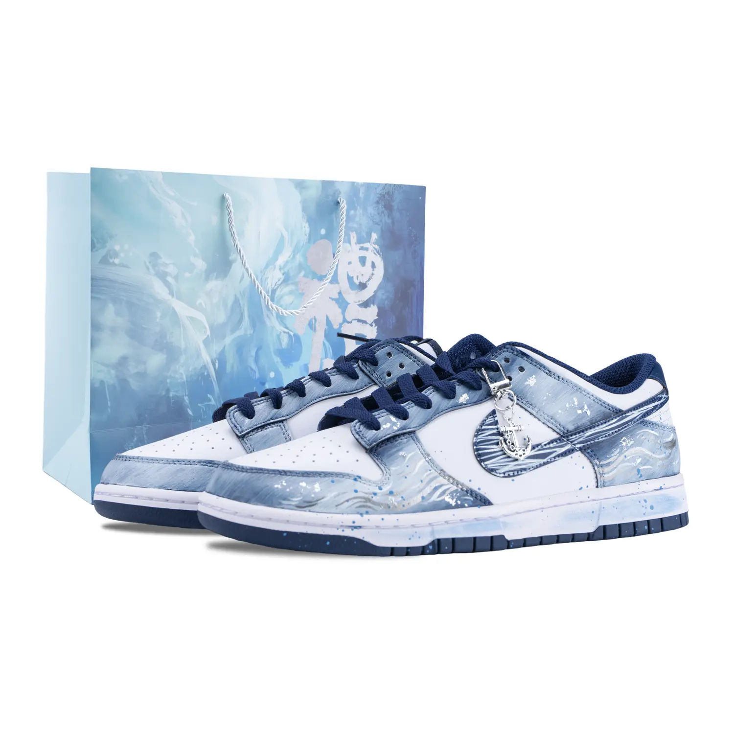 

Nike Данк Джейд Си Тайд Борн противоскользящие износостойкие низкие скейтборд кроссовки унисекс бело-синие (специальная сумка для покупок), цвет White Blue (Special Shopping Bag)