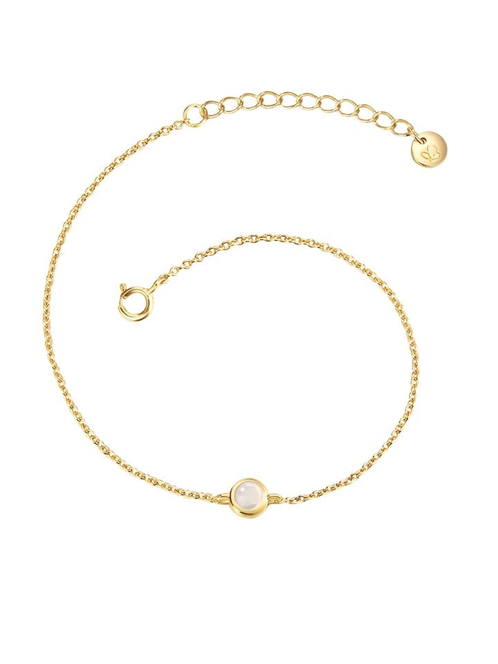 

Glanzstücke München Браслет из стерлингового серебра с лунным камнем (синтетическим) в оправе из желтого золота