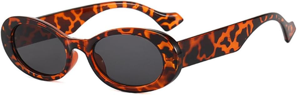 

Солнцезащитные очки UV400 - овальная маленькая оправа, черные, желтые, круглые, желейного цвета, для женщин и мужчин, для бега и занятий спортом на открытом воздухе generic, C2leopard-black