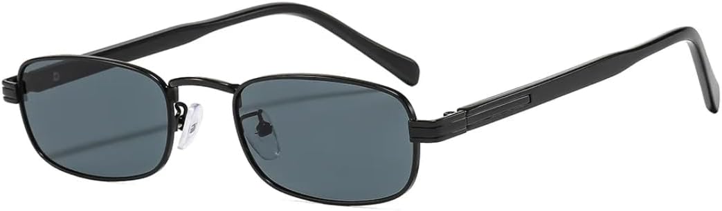 

Женские прямоугольные металлические солнцезащитные очки, модные градиентные черные очки с защитой от ультрафиолета UV400, мужские солнцезащитные очки в стиле панк UUPTTPL, C6 Black Black