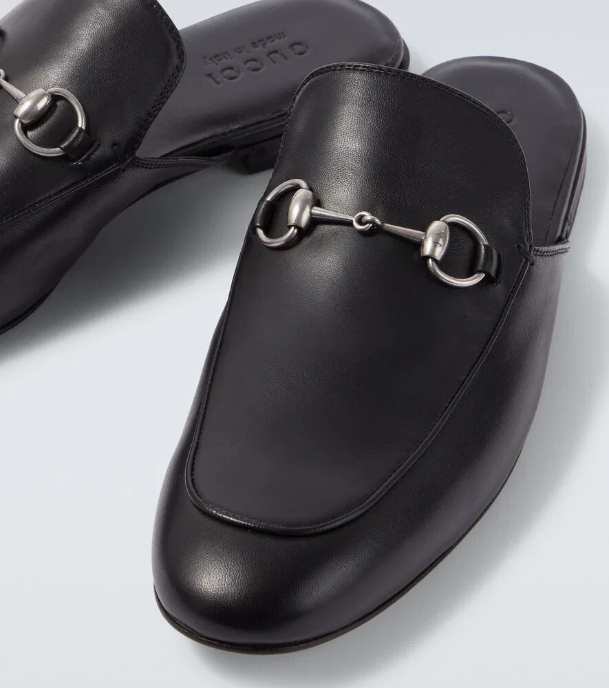 Кожаные мюли Jordan Gucci, черный — фото 3