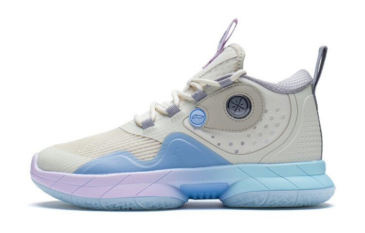 

Детские баскетбольные кроссовки GS Mid-top Pearl White/Aurora Blue Lining Young
