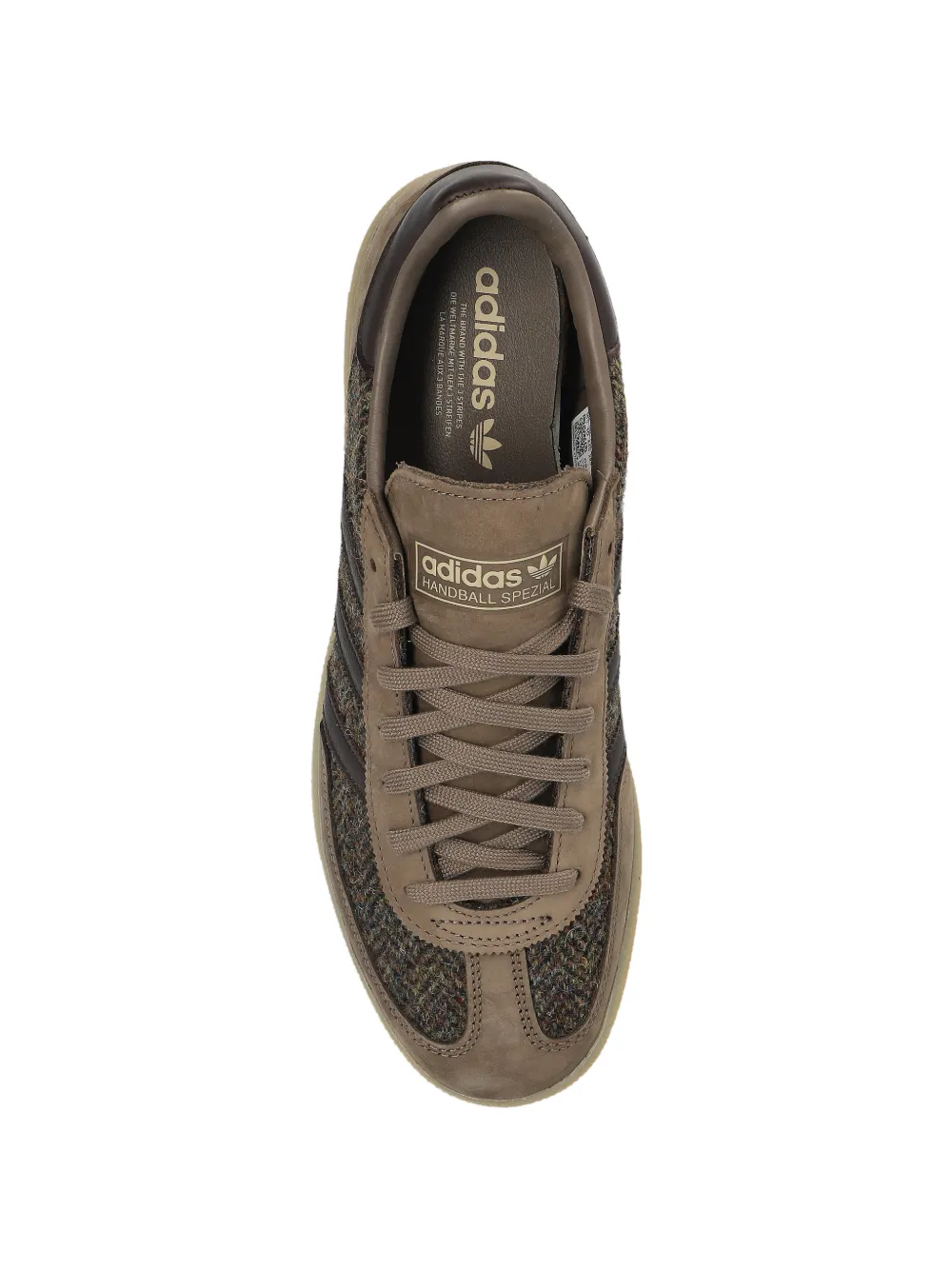 Кроссовки Handball Spezial с полосатыми панелями Adidas, коричневый — фото 4