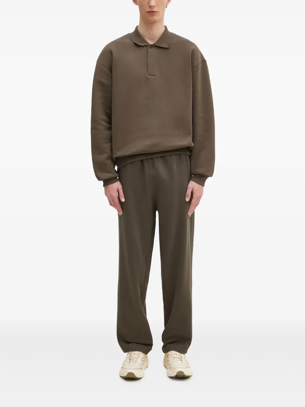 

Толстовка с воротником поло Pangaia, коричневый