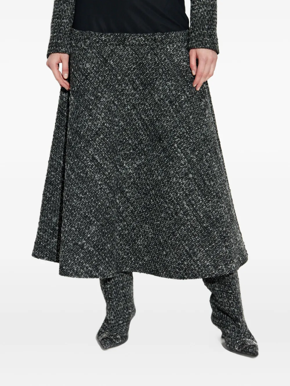 

Юбка миди с завышенной талией и вставками DIESEL