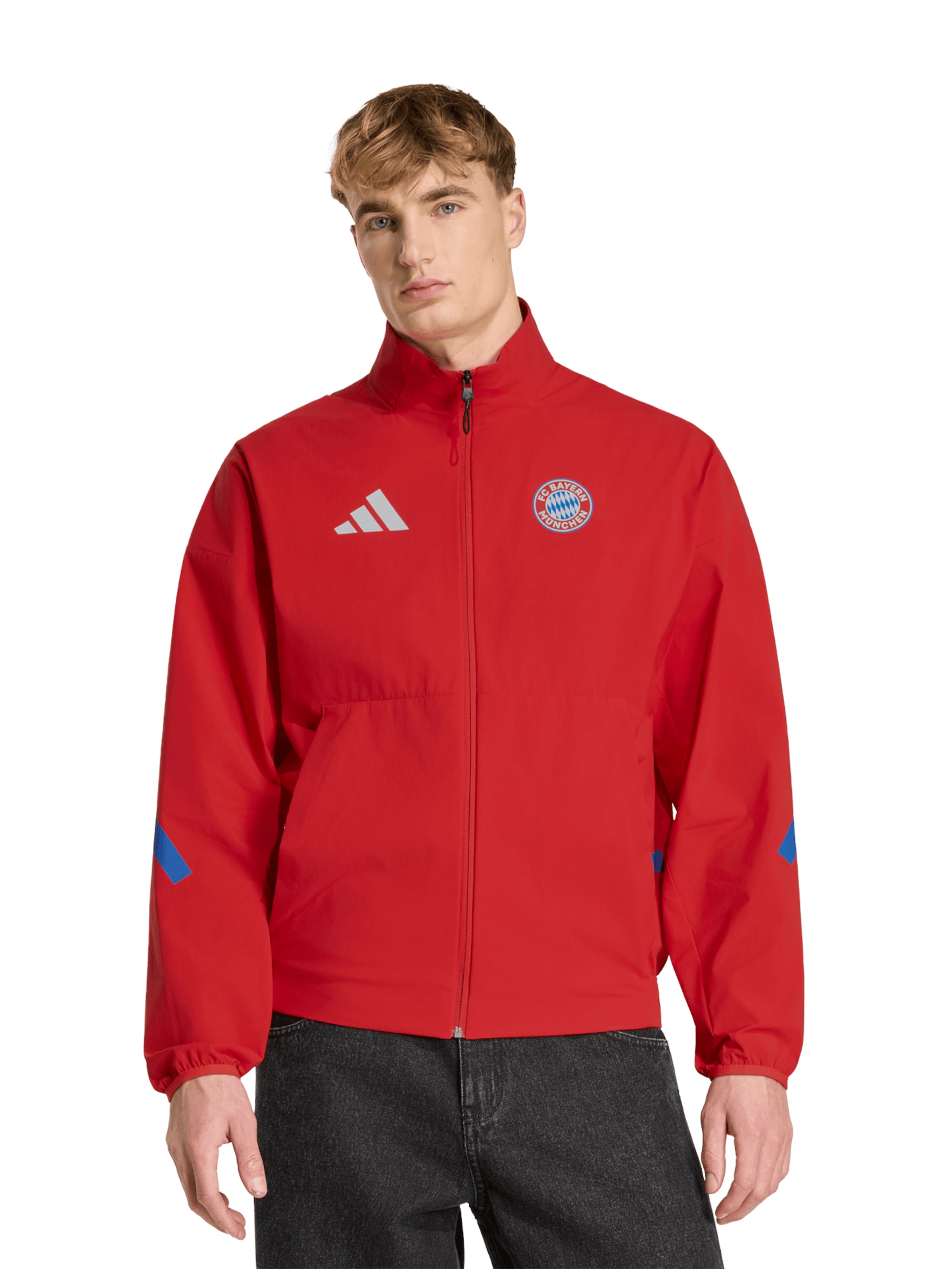 Adidas Performance Спортивная куртка 'FC Bayern München Z.N.E. Anthem' в красном цвете — фото 3