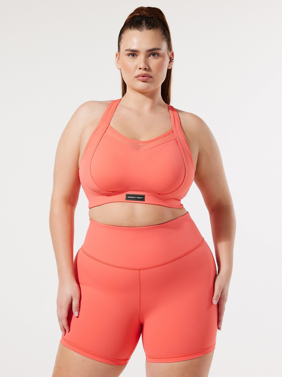 

Спортивный бюстгальтер Savage X Fenty Breakthru High-Impact, цвет Pink Sunset