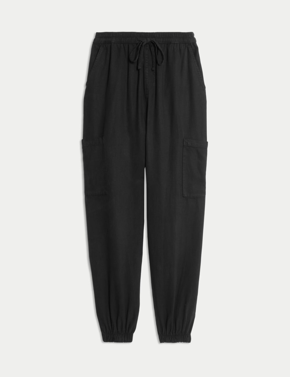 

Джоггеры с добавлением лиоцелла, хлопка и льна Marks & Spencer, черный