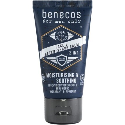 

Benecos Biocosmetics 2в1 Бальзам для лица и после бритья веганский 50 мл, Benecos - Natural Beauty