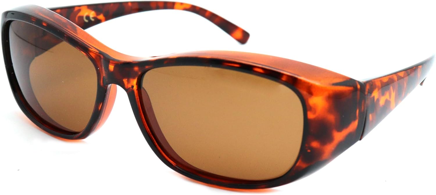 

Защитные накладки на линзы солнцезащитных очков Colorviper Fitover Lens Covers, надеваемые поверх линз поляризованных очков, модель St7659pl COLOR VIPER, Small A1: Shiny Tortoise Polarized