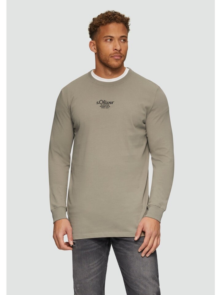 

Футболка s.Oliver T-Shirt langarm, коричневый