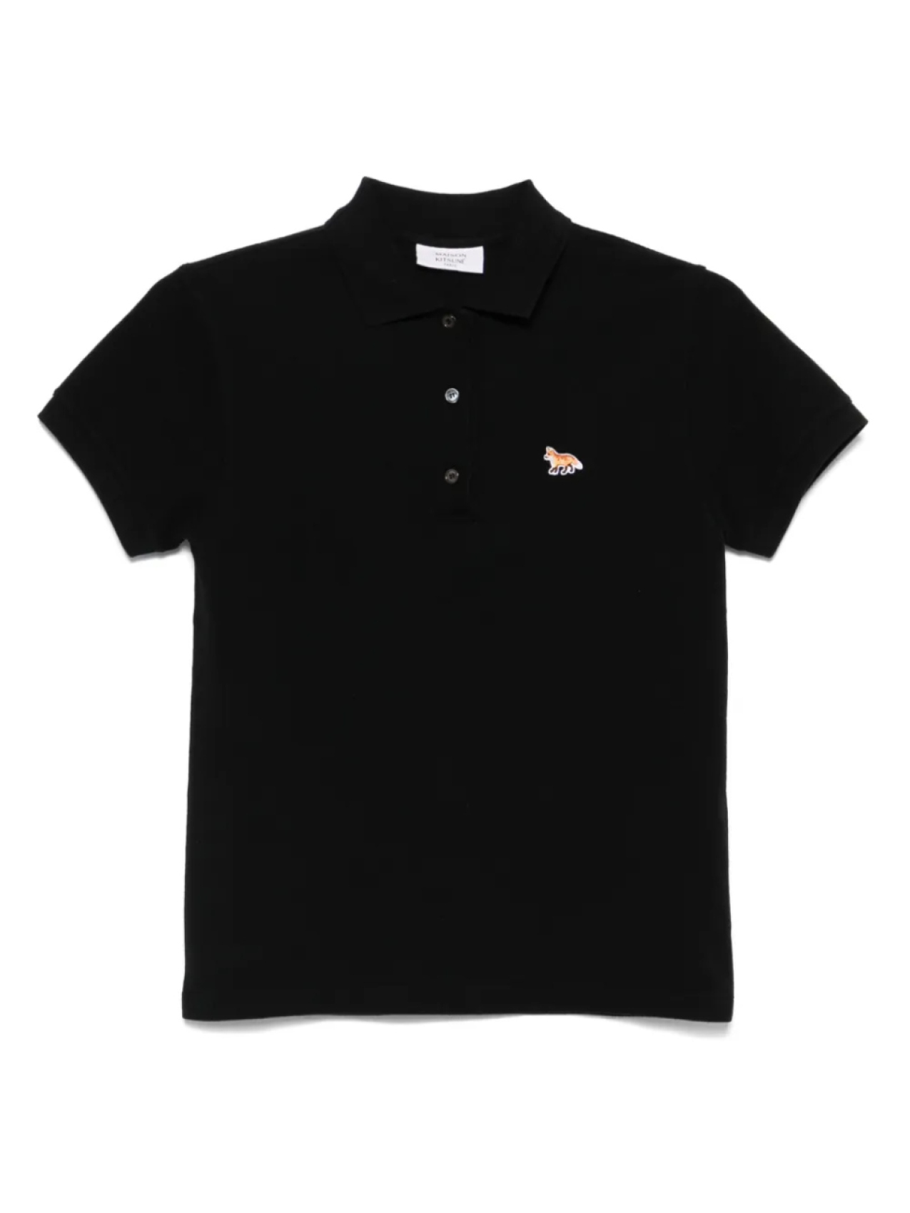

Рубашка поло с нашивкой Baby Fox Maison Kitsuné, черный