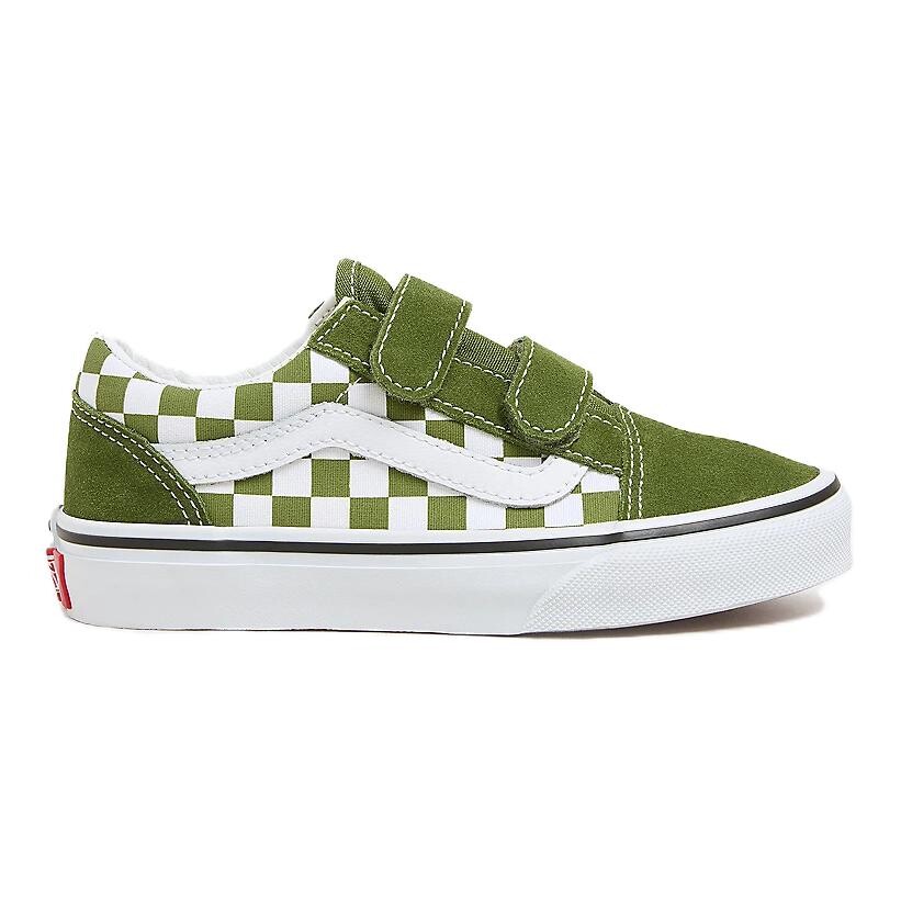 Кроссовки Vans Old Skool Kids Skateboarding Shoes Kids Low-top Green/White, зеленый — фото 2