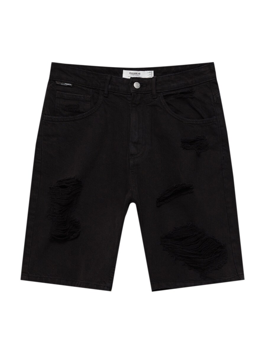 

Джинсовые шорты Pull&Bear Regular Jeans, черный