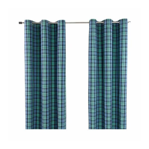 

Штора Homescapesn mit Ösen Schottenmuster 2 шт, 117x137x137 см цвет blau/weiß/grün