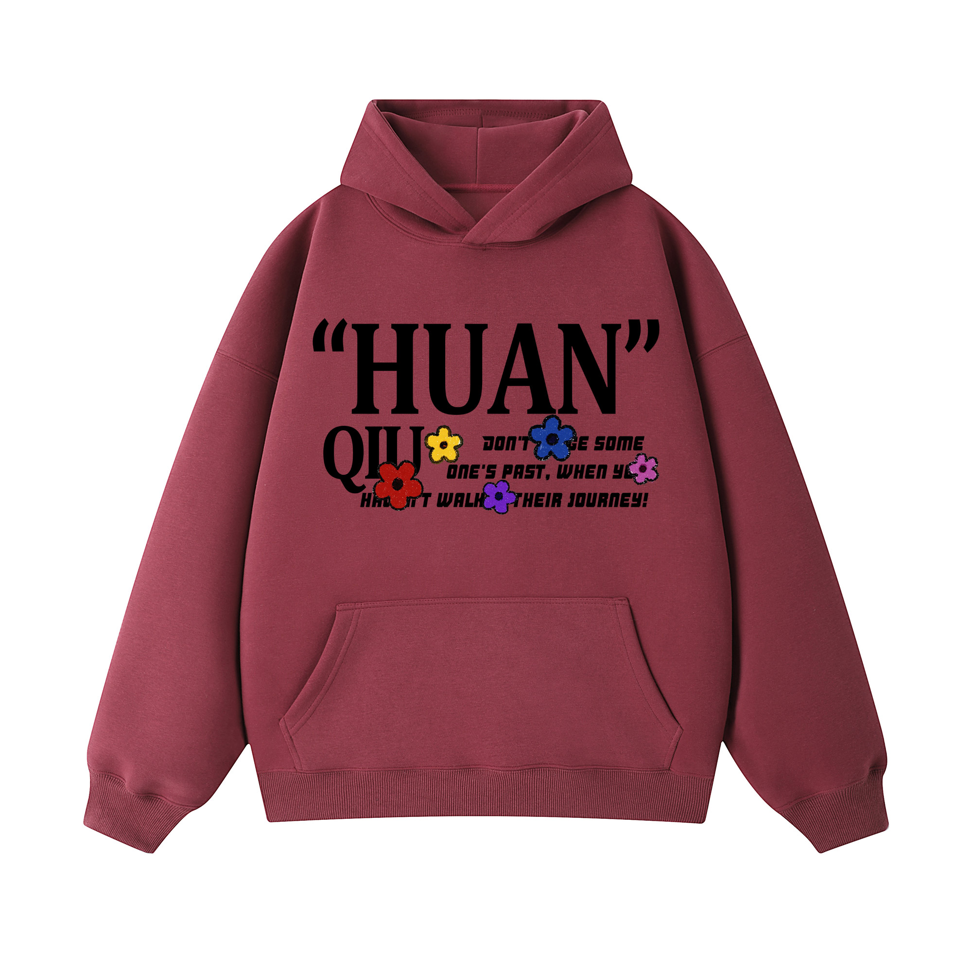 

Толстовка Unisex Hooded Moderate Regular HUANQIU, burgundy