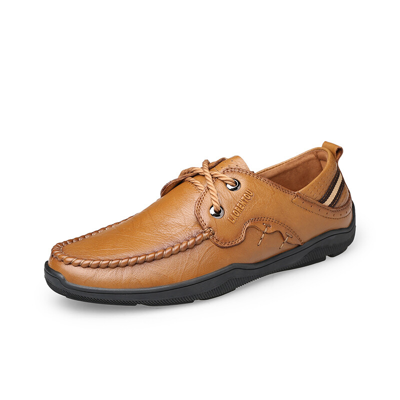Туфли мужские Men"s Casual Men Low-Top Laorentou, хаки — фото 2