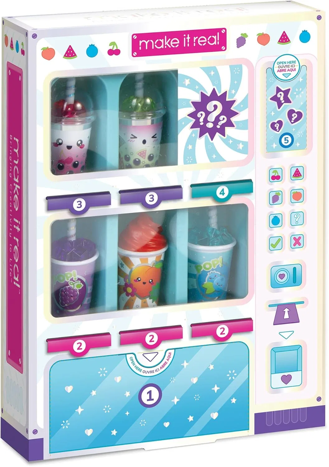 Автомат с косметикой Fruity Beauty Make It Real, блеск для губ со вкусом фруктов, 5 штук — фото 4