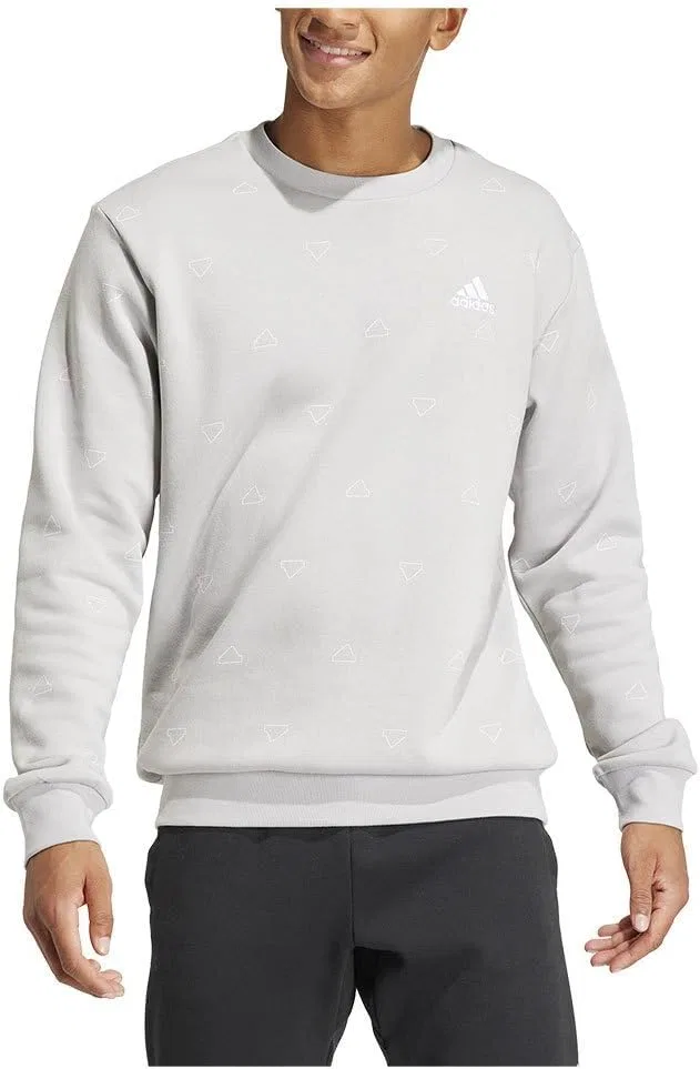 Мужская спортивная толстовка adidas Seasonal Essentials Monogram Graphic Crew Sweatshirt