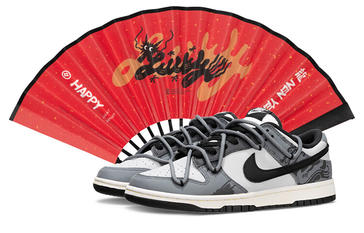 

Кроссовки Nike Dunk Skateboarding Shoes Men Low-top Gray, темно-серый