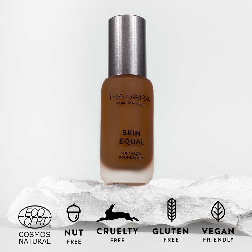 Тональный крем для лица make up skin equal grundierung für ein sanftes strahlen spf 15 Madara, #100 mocha, объем 30 мл — фото 3