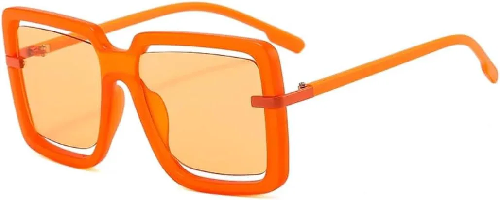 

Большие солнцезащитные очки для женщин, с полой внутренней отделкой, винтажные очки с защитой от УФ-излучения для мужчин, роскошные мужские очки VVTWSSW, Orange