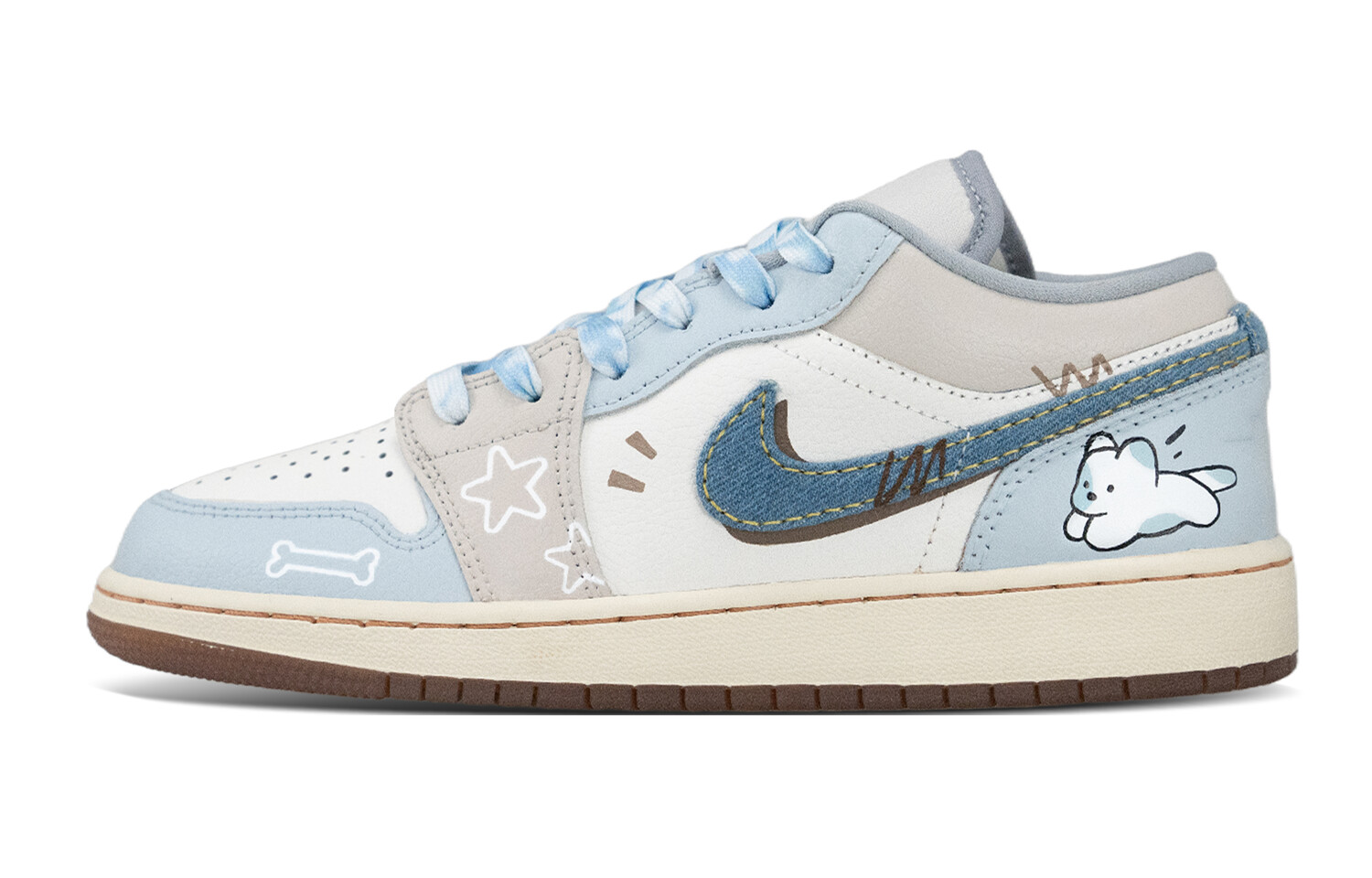 

Jordan Air Jordan 1 винтажные баскетбольные кроссовки женские, Light Blue