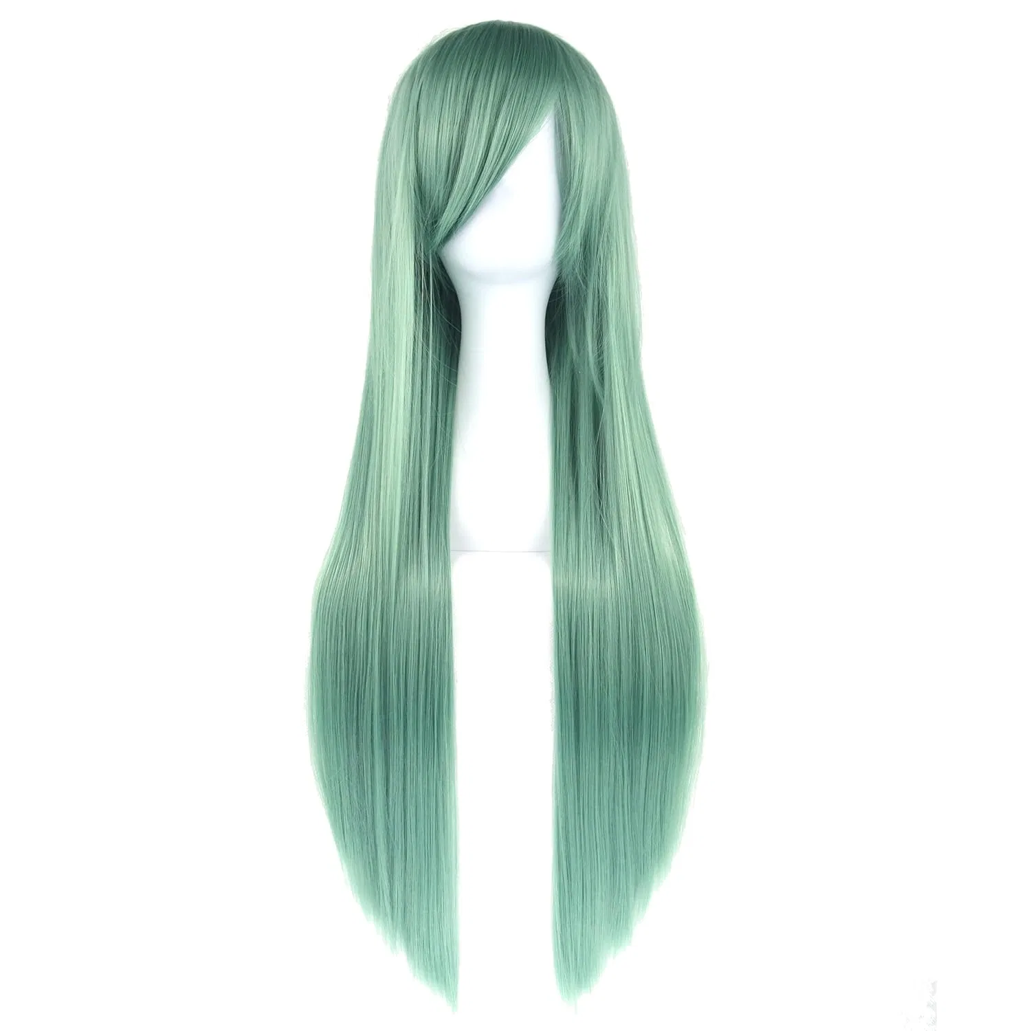 Длинный прямой парик IMISSU для косплея с челкой Imissu, Light Green — фото 2
