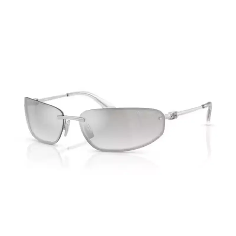 

MIU MIU Солнцезащитные очки с облегающей оправой, Silver