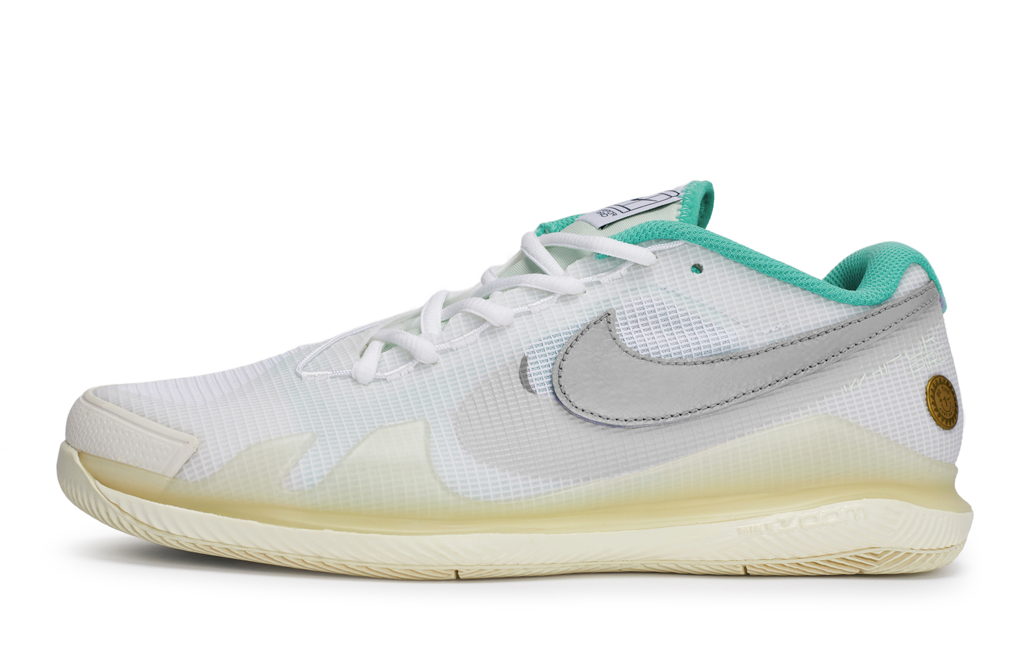 Nike Кроссовки для тенниса Air Zoom Vapor Pro унисекс низкие розово-серые бело-розово-серые, цвет White Pink Gray — фото 4
