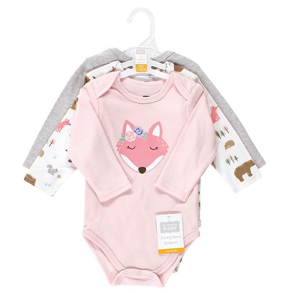 Боди с длинным рукавом для девочки, girl fox Hudson Baby — фото 2