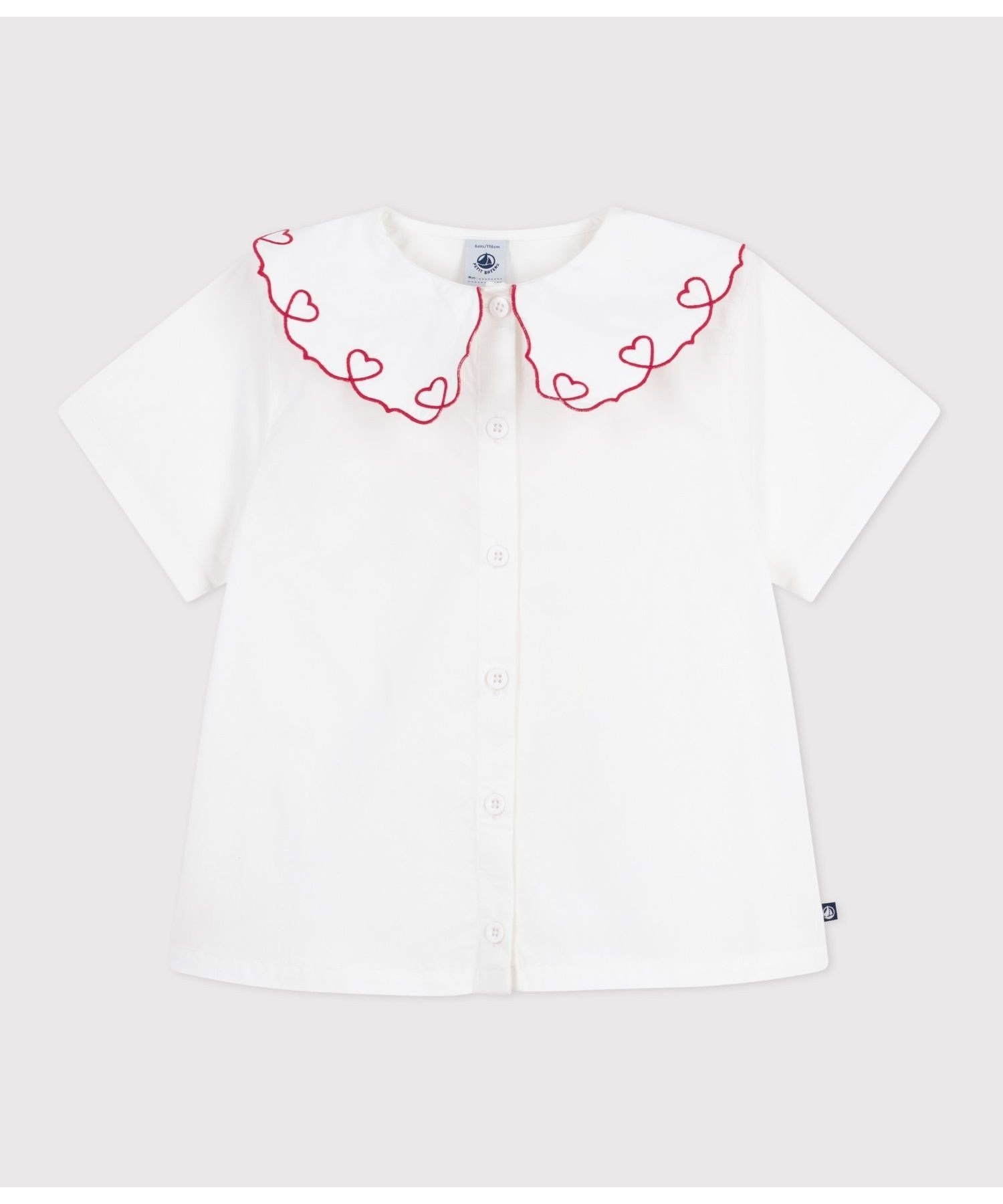 Блузка с коротким рукавом PETIT BATEAU, White