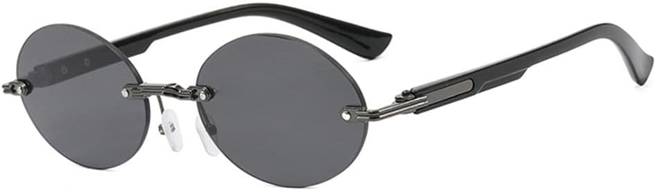 

Солнцезащитные очки UV400 с защитой от УФ-излучения - безрамочные, овальные, с металлическим градиентом цвета, для женщин и мужчин, для бега и занятий спортом на открытом воздухе generic, S060-c2