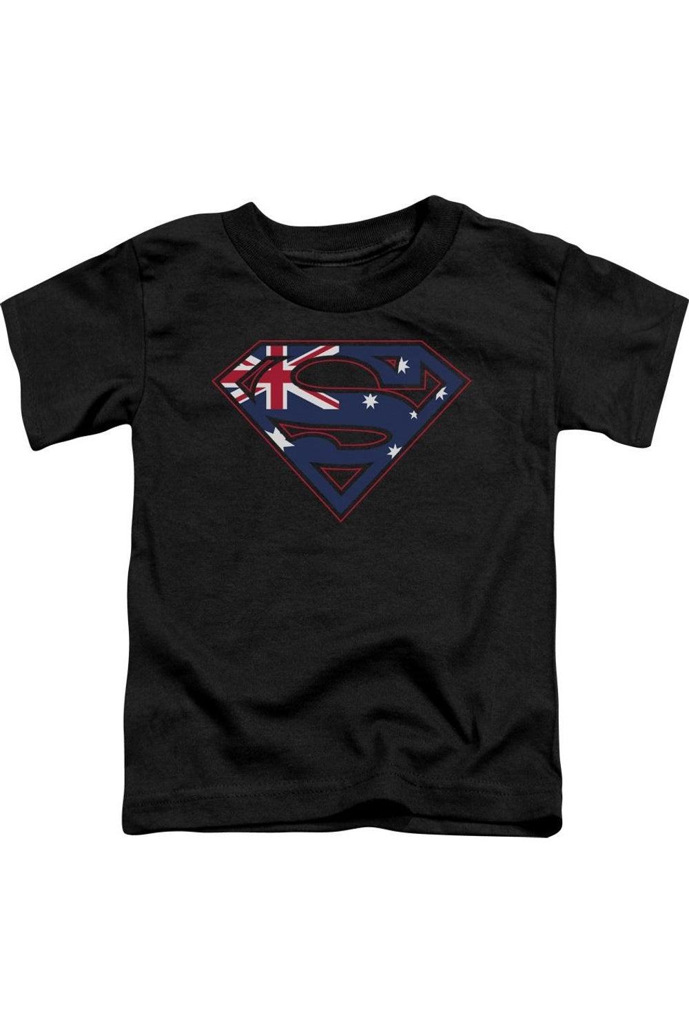 

Футболка с коротким рукавом для малышей с австралийским щитом Супермена Gildan, черный
