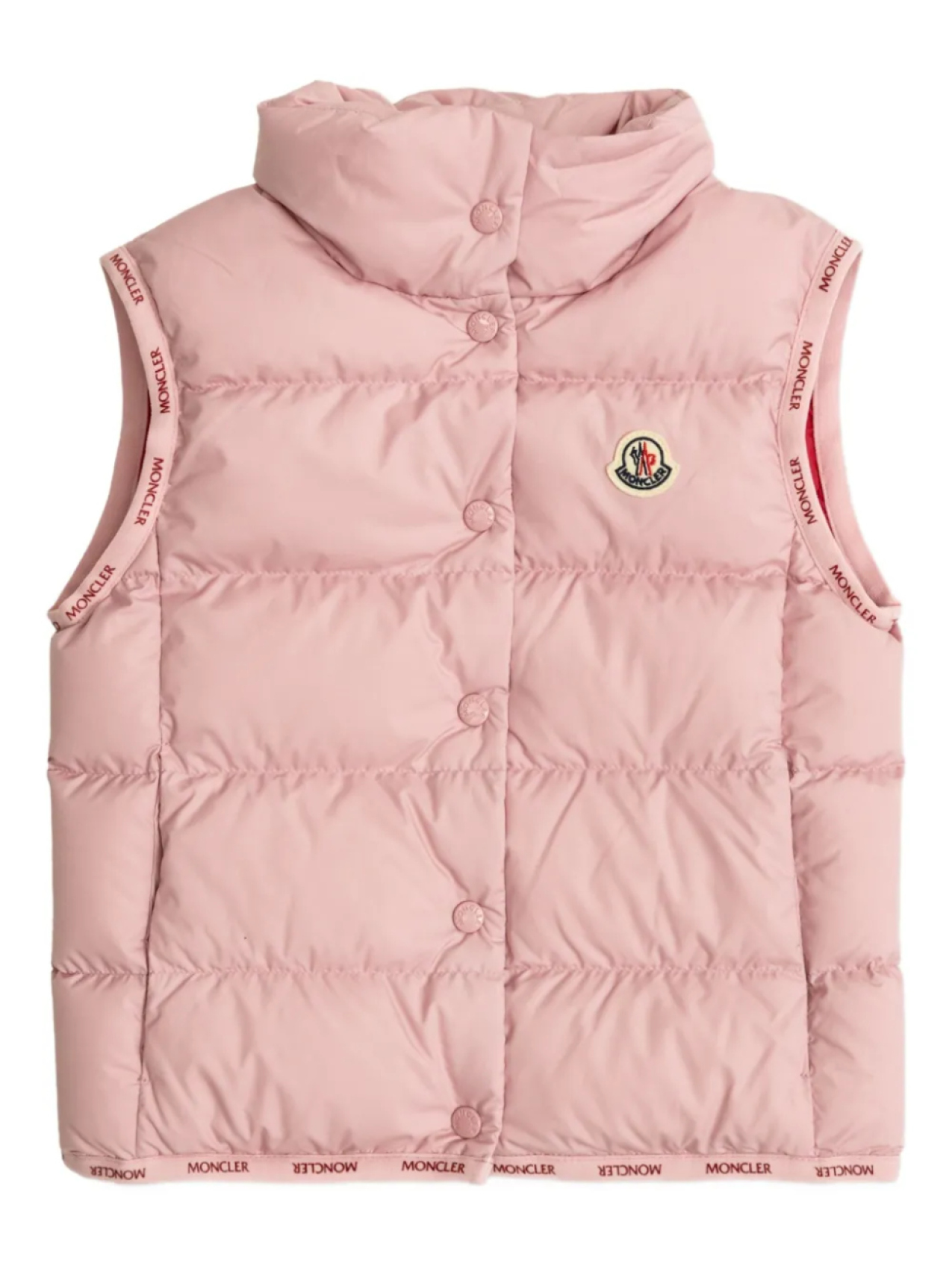 

Пуховик Moncler Enfant Badia, розовый
