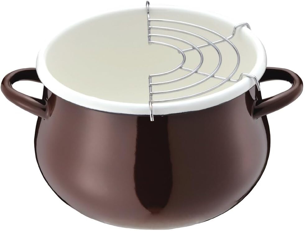 

Pearl Metal HB-1680 Эмалированная кастрюля для темпуры Petit Cook, 6,3 дюйма (16 см), коричневая, Brown (French Toast 19-1012Tcx)