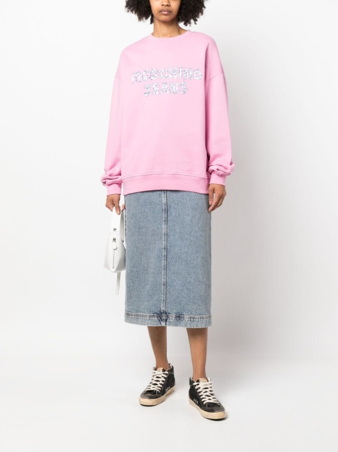 

Moschino толстовка с логотипом, розовый