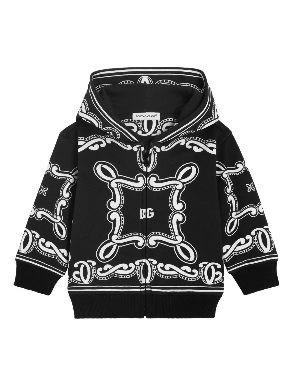 

Худи с принтом Dolce & Gabbana Kids, черный